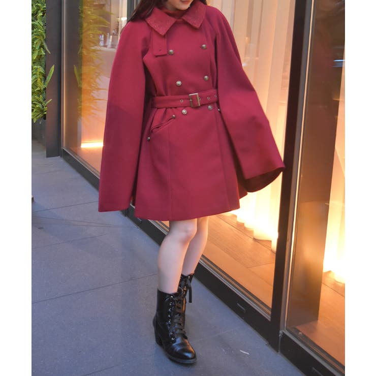 ダブルボタンケープコート | axes femme | 詳細画像1 