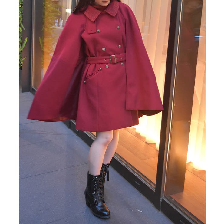 ダブルボタンケープコート | axes femme | 詳細画像4 