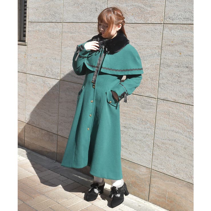 Ｄグリーン | ケープセットバッスルコート | axes femme