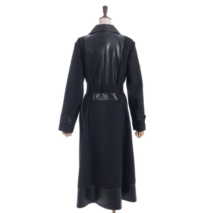 チェーン付異素材切替コート | axes femme | 詳細画像15 