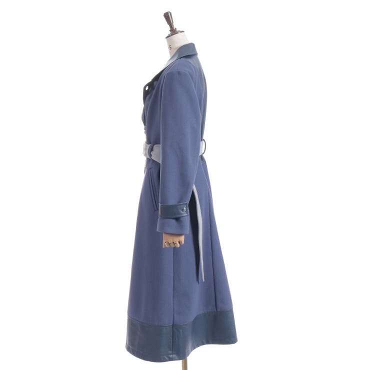 チェーン付異素材切替コート | axes femme | 詳細画像19 