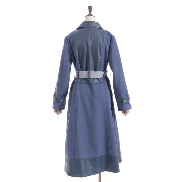 チェーン付異素材切替コート | axes femme | 詳細画像20 