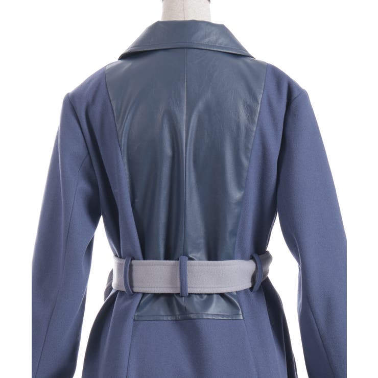 チェーン付異素材切替コート | axes femme | 詳細画像21 