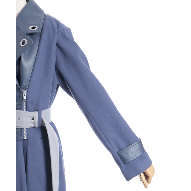 チェーン付異素材切替コート | axes femme | 詳細画像23 