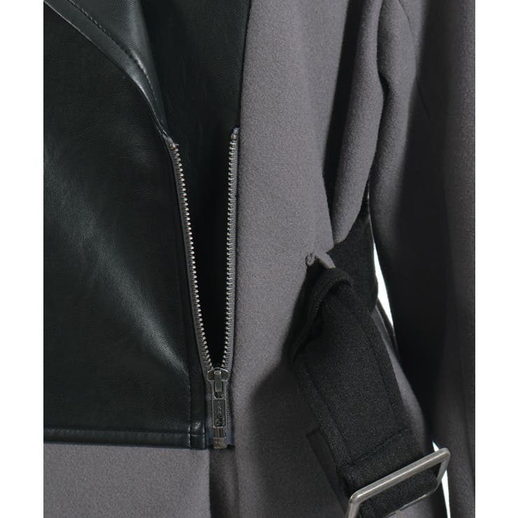 チェーン付異素材切替コート | axes femme | 詳細画像29 