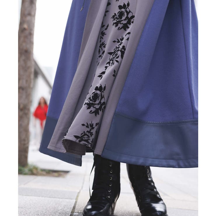 チェーン付異素材切替コート | axes femme | 詳細画像7 