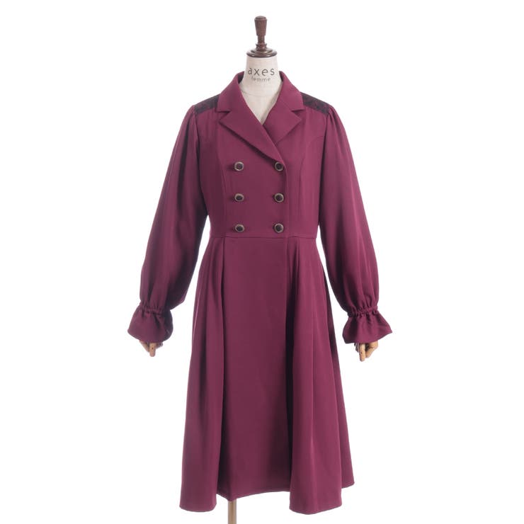 Wレースアップトレンチコート[品番：IGAW0006866]｜axes femme