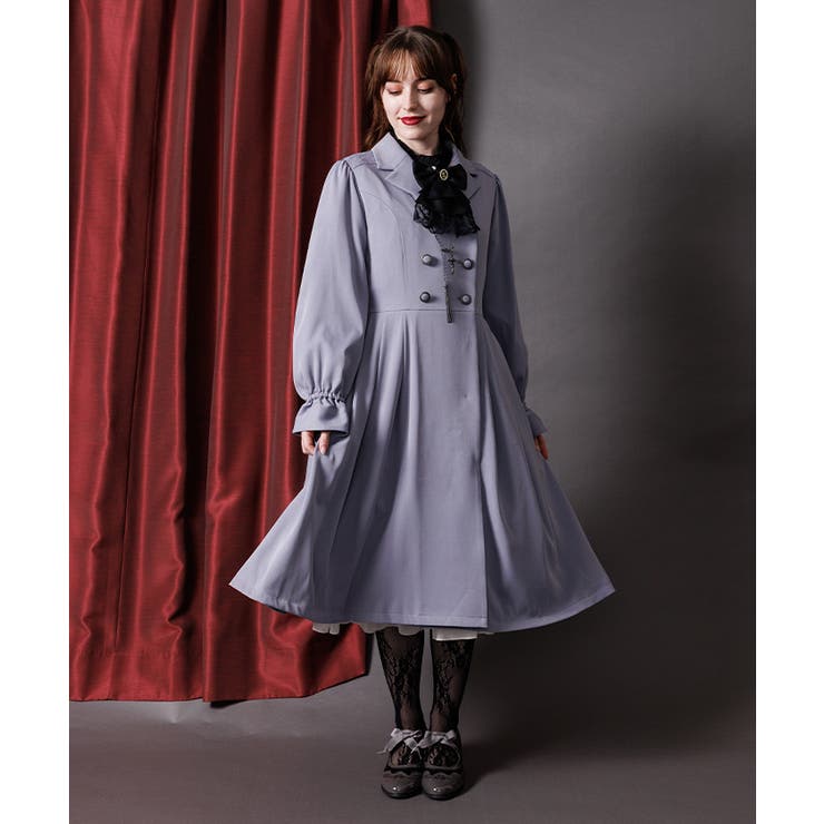 グレー | Ｗレースアップトレンチコート | axes femme