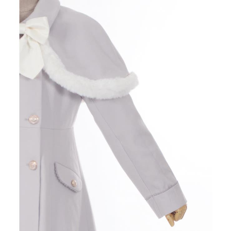 ファー襟付ケープコート | outlet | axes femme online shop