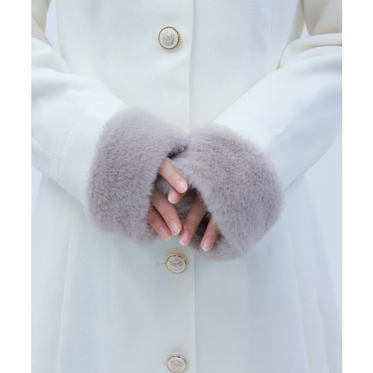 ファーティペ付ロングコート | axes femme | 詳細画像13 