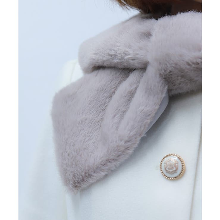 ファーティペ付ロングコート | axes femme | 詳細画像14 