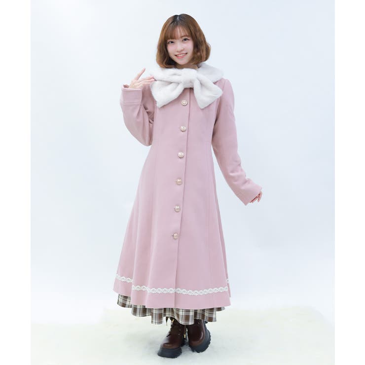 ファーティペ付ロングコート | axes femme | 詳細画像4 