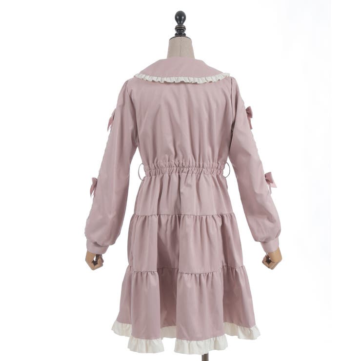 バイカラーワンピースコート | axes femme | 詳細画像11 