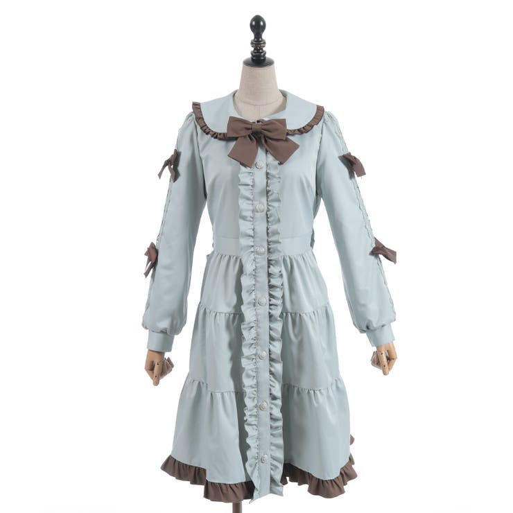 バイカラーワンピースコート | axes femme | 詳細画像15 