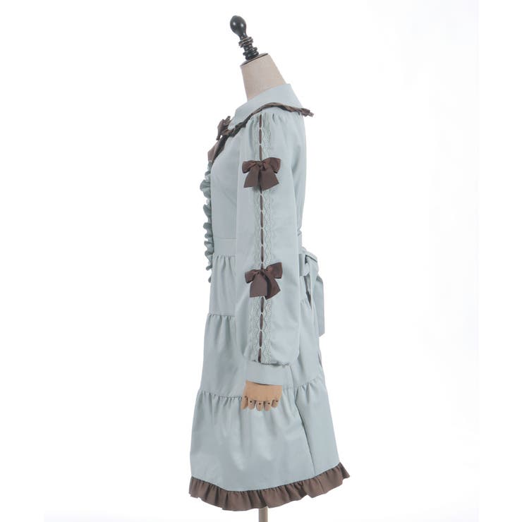 バイカラーワンピースコート | axes femme | 詳細画像16 