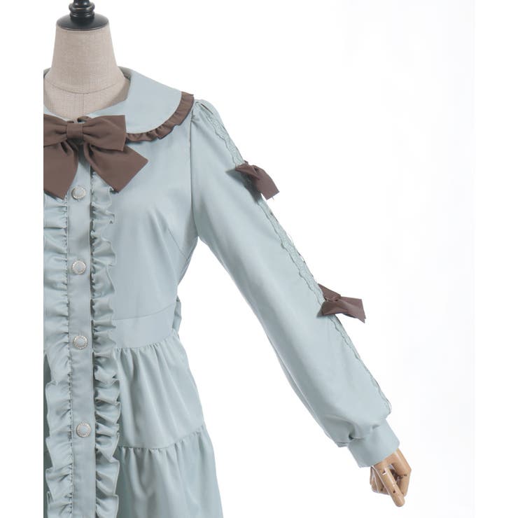 バイカラーワンピースコート | axes femme | 詳細画像22 