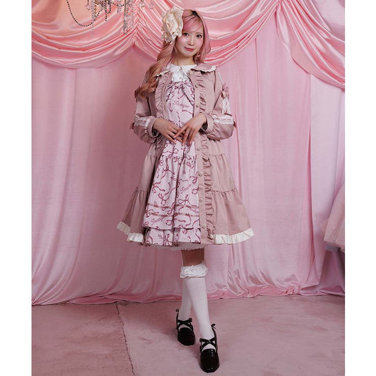 バイカラーワンピースコート | axes femme | 詳細画像5 