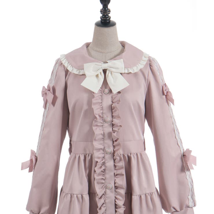 バイカラーワンピースコート | axes femme | 詳細画像9 