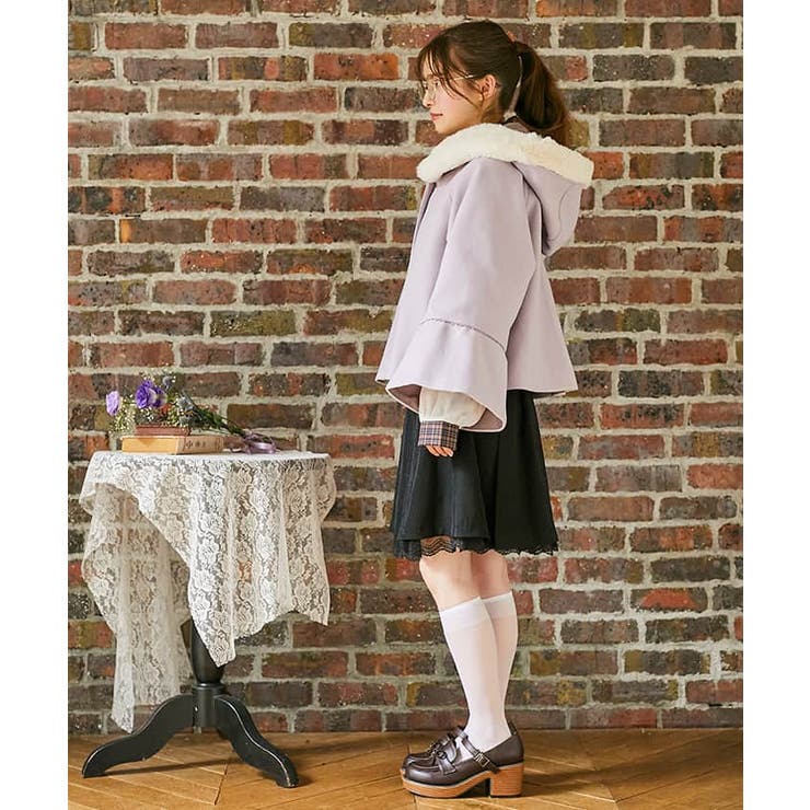 ベルスリーブショートコート[品番：IGAW0004047]｜axes femme