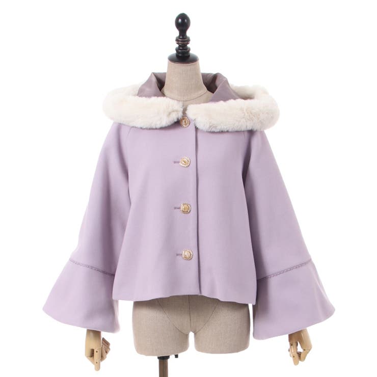 ベルスリーブショートコート[品番：IGAW0004047]｜axes femme