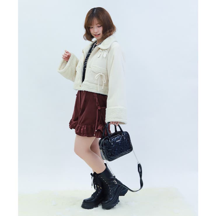 フェイクスエード×ボアコート | axes femme | 詳細画像4 
