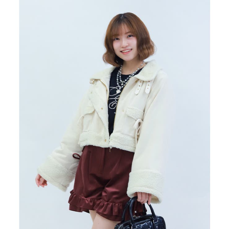 フェイクスエード×ボアコート | axes femme | 詳細画像5 