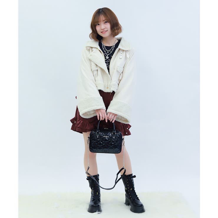 フェイクスエード×ボアコート | axes femme | 詳細画像6 
