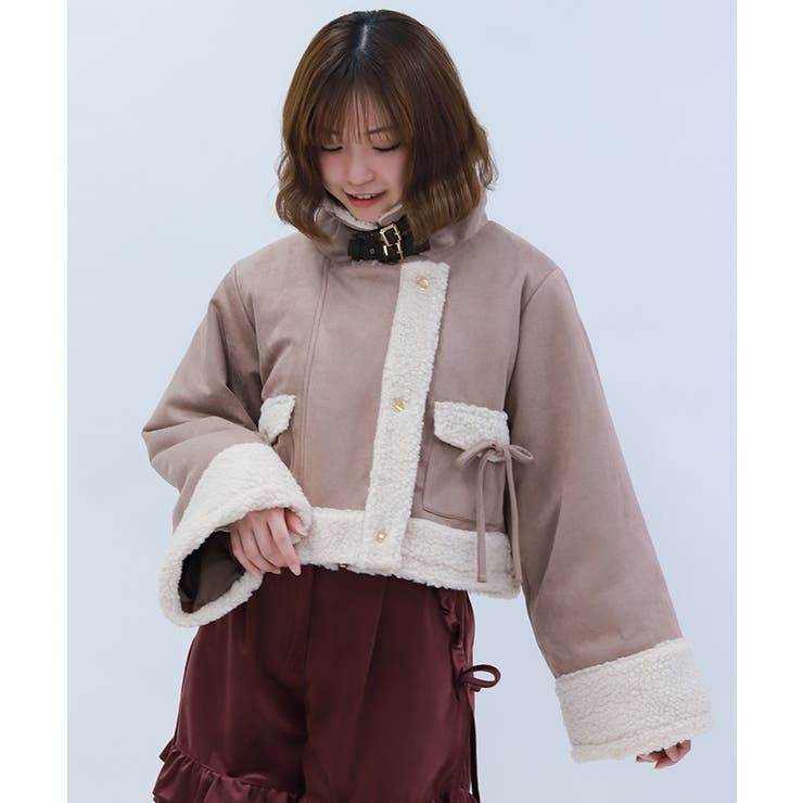 モカ | フェイクスエード×ボアコート | axes femme