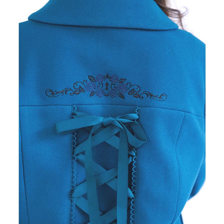 刺繍入ジャカード切替コート | axes femme | 詳細画像12 