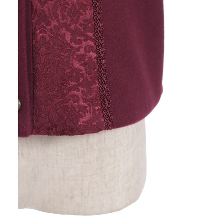 刺繍入ジャカード切替コート | axes femme | 詳細画像19 