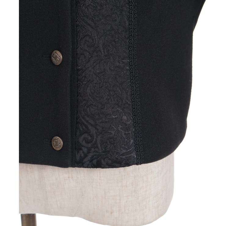 刺繍入ジャカード切替コート | axes femme | 詳細画像25 