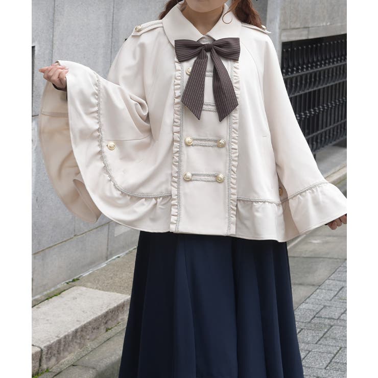 生成り | リボン付きナポレオンケープ | axes femme