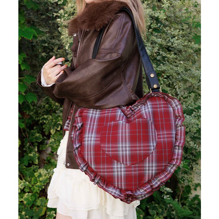 タータンチェックハートバッグ[品番：IGAW0006973]｜axes femme