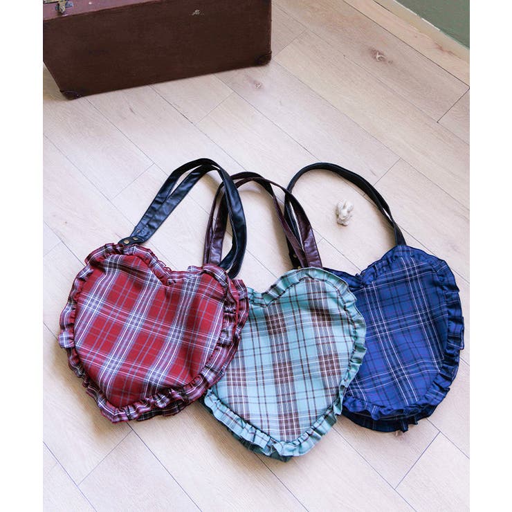 タータンチェックハートバッグ[品番：IGAW0006973]｜axes femme