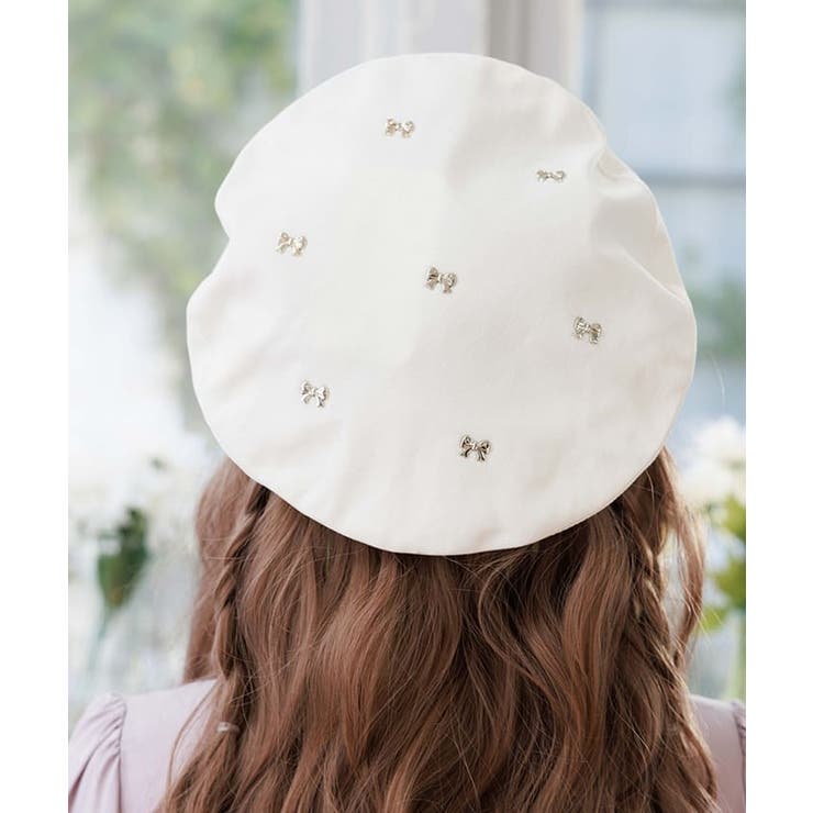 生成り | リボンパーツデニムベレー帽 | axes femme