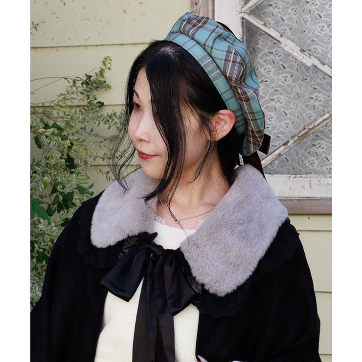 タータンチェックリボンベレー[品番：IGAW0006974]｜axes femme