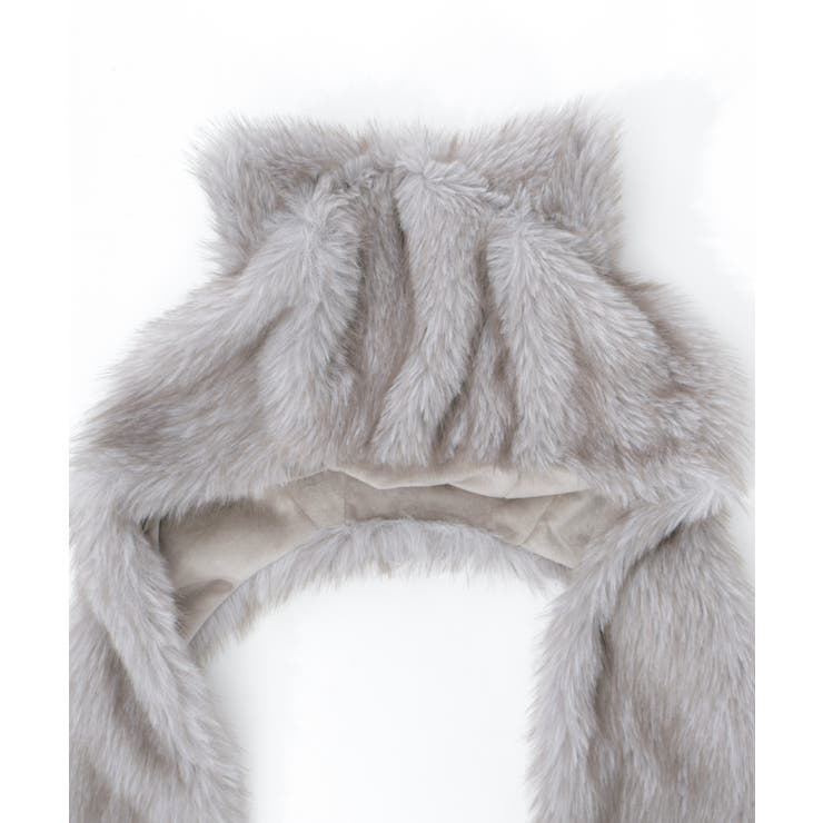 ネコミミファーフードマフラー | axes femme | 詳細画像10 