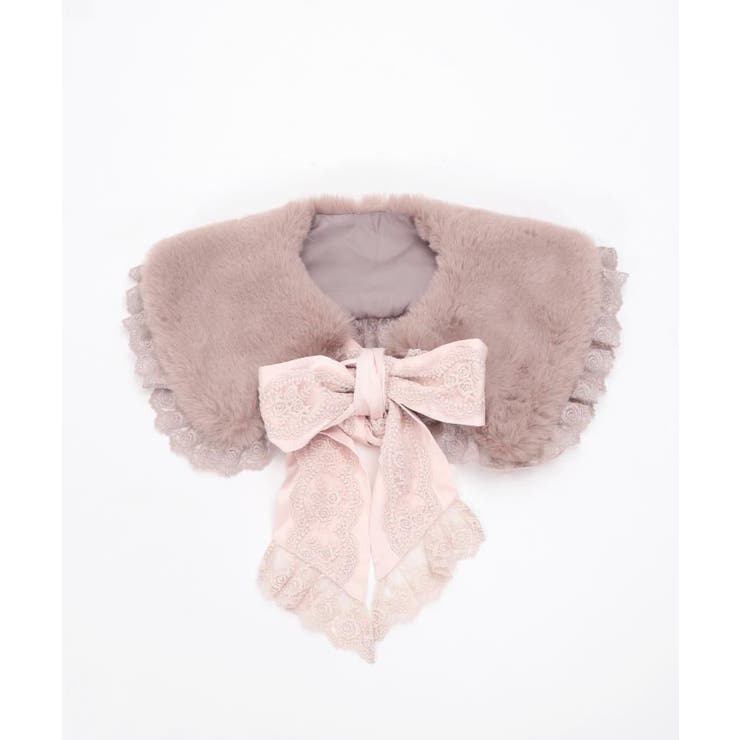 リボンレースファーティペット[品番：IGAW0005426]｜axes femme