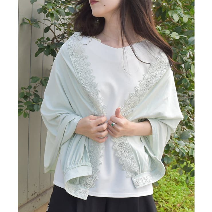 バラ釦付UV2WAYストール[品番：IGAW0006344]｜axes femme