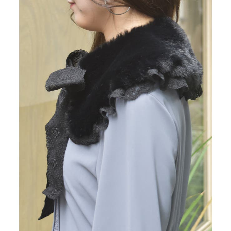 レースリボンファーティペット | axes femme | 詳細画像2 