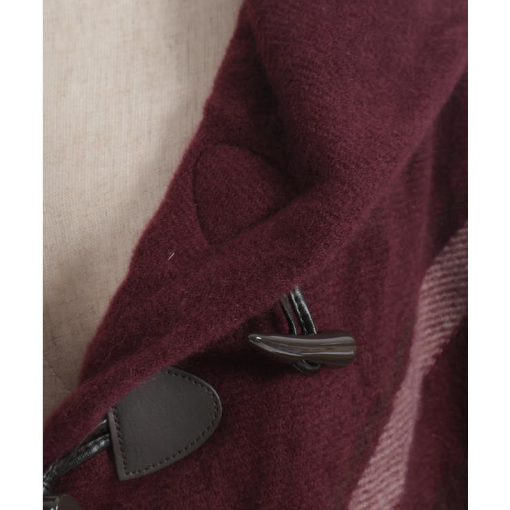 サイドラインチェックポンチョ | axes femme | 詳細画像17 