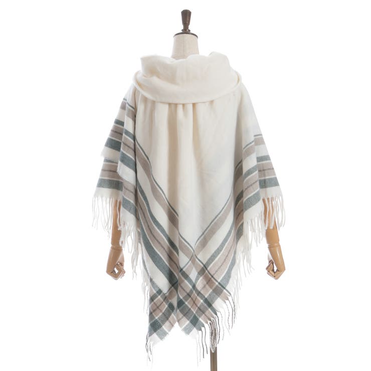 サイドラインチェックポンチョ | axes femme | 詳細画像22 