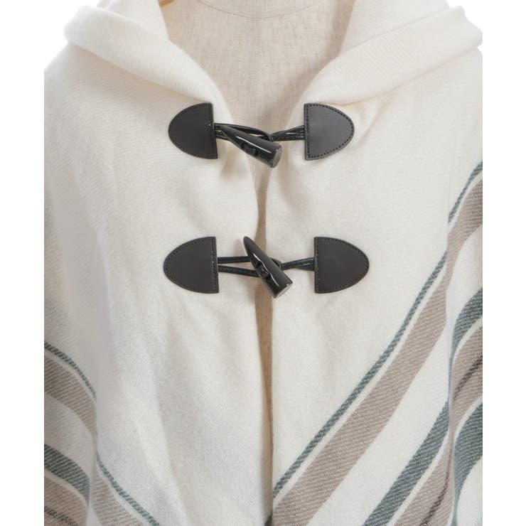 サイドラインチェックポンチョ | axes femme | 詳細画像25 