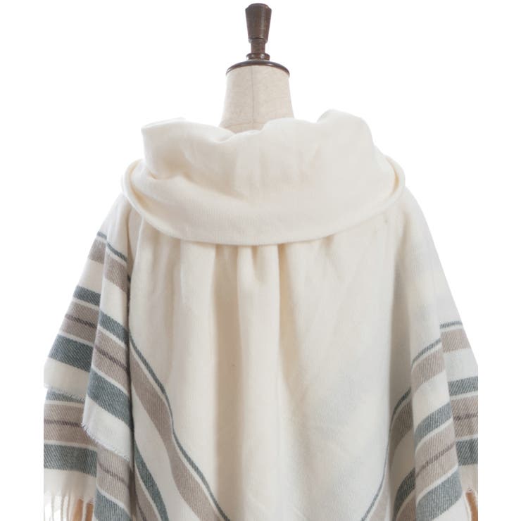 サイドラインチェックポンチョ | axes femme | 詳細画像26 