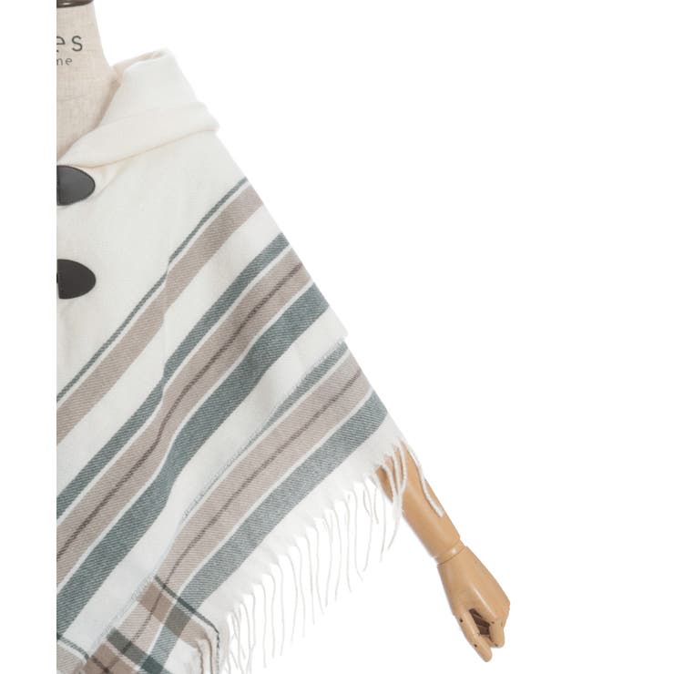 サイドラインチェックポンチョ | axes femme | 詳細画像28 