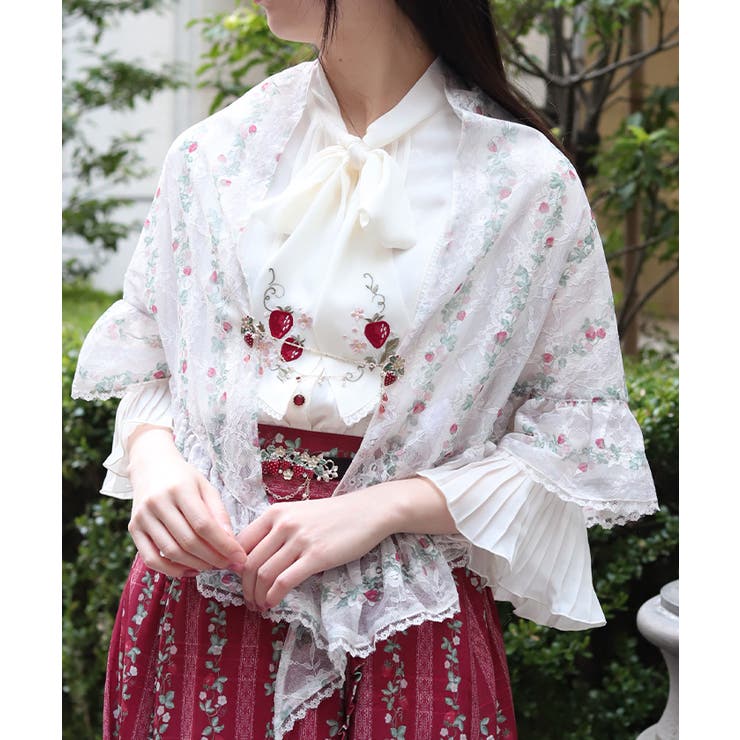 生成り | 苺柄マルチＷＡＹストール | axes femme