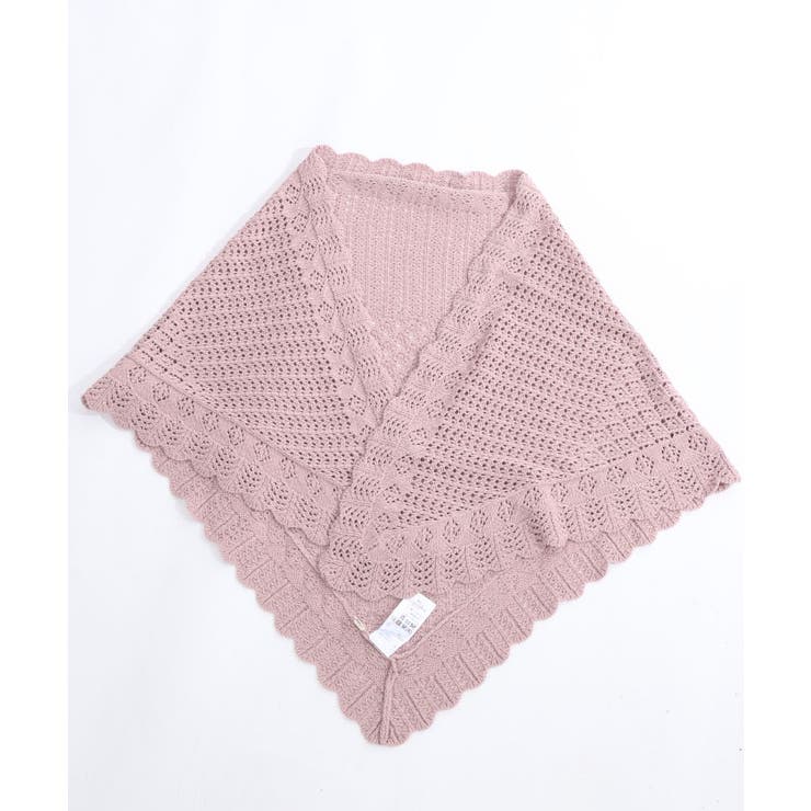 透かし編み三角ニットストール[品番：IGAW0008326]｜axes femme