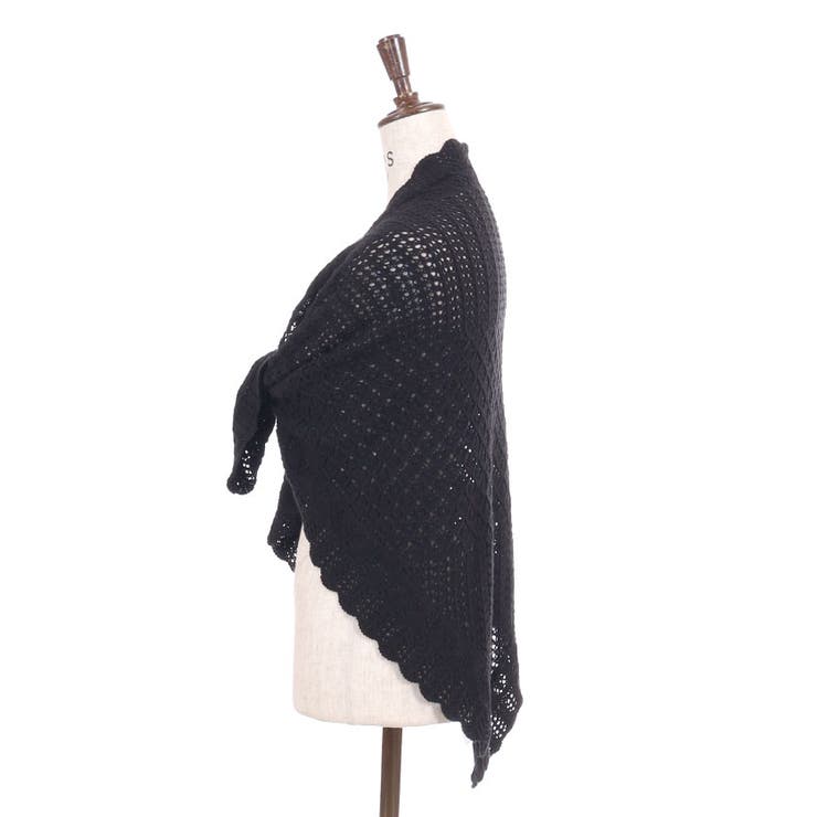 透かし編み三角ニットストール[品番：IGAW0008326]｜axes femme