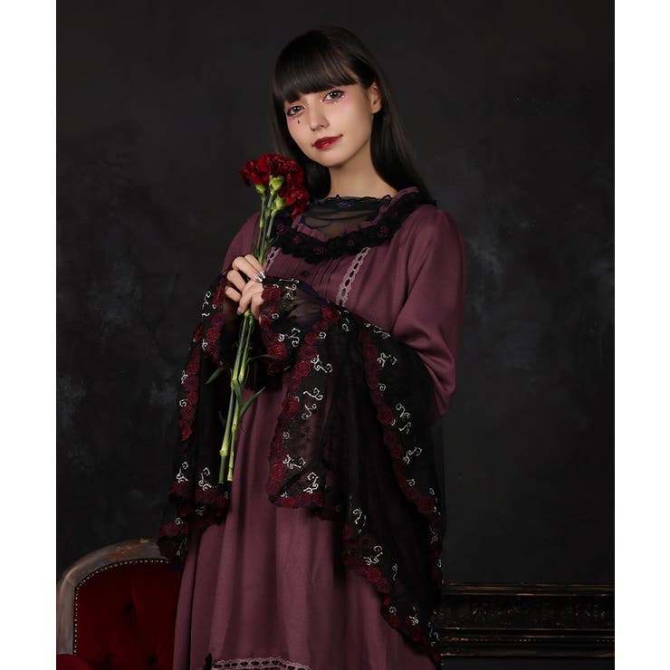 薔薇×蝙蝠レースストール | axes femme | 詳細画像3 