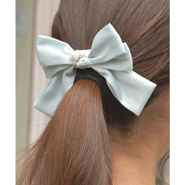 巻き薔薇リボンヘアクリップ | axes femme | 詳細画像1 